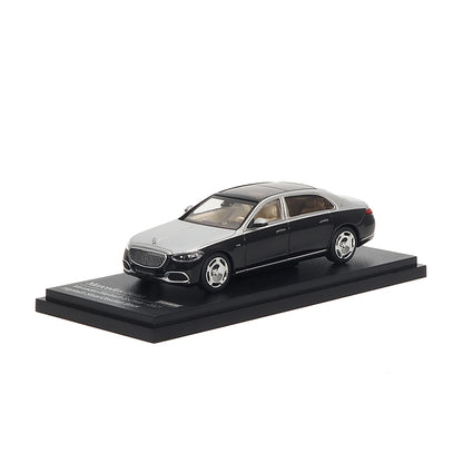 Mô hình xe ARbox(Almost Real) 1:64 Mercedes-Maybach S-Class 2021 Space Silver/Obsidian Black - 620120001