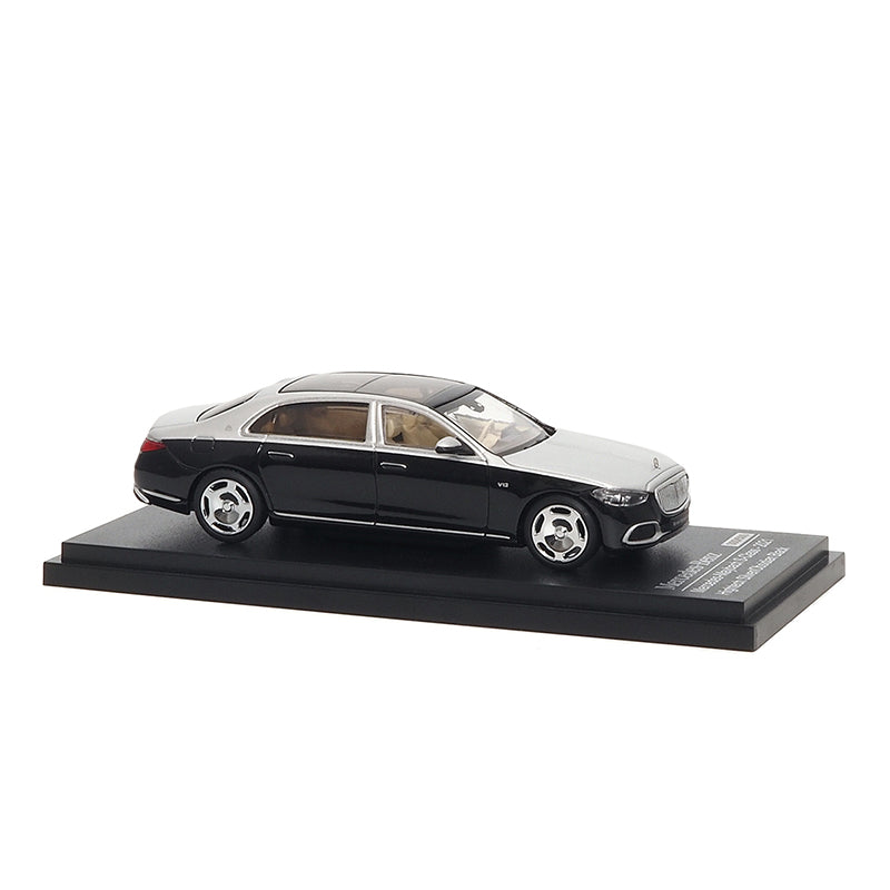 Mô hình xe ARbox(Almost Real) 1:64 Mercedes-Maybach S-Class 2021 Space Silver/Obsidian Black - 620120001