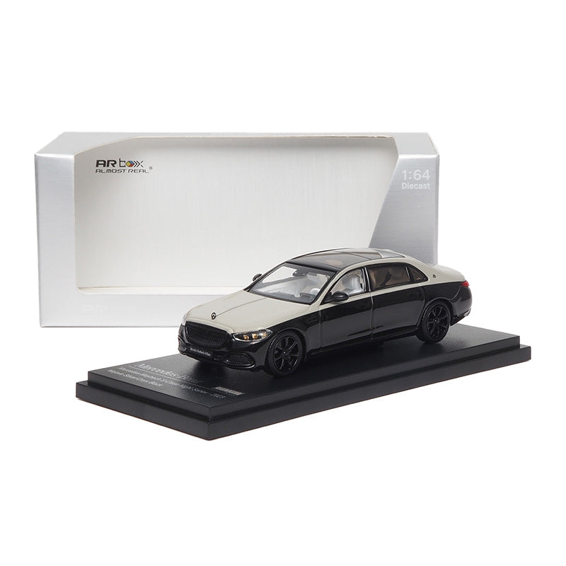 Mô hình xe ARbox(Almost Real) 1:64 Mercedes-Maybach S-Class Dark Night Series 2023 Model Haosha Silver/Agate Black - 620150001