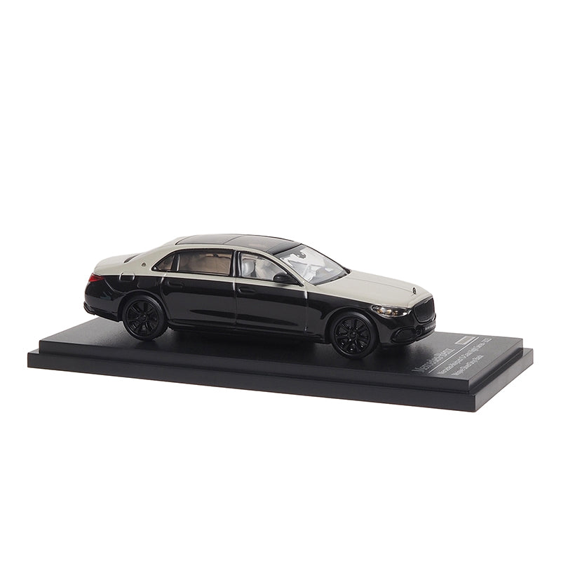Mô hình xe ARbox(Almost Real) 1:64 Mercedes-Maybach S-Class Dark Night Series 2023 Model Haosha Silver/Agate Black - 620150001