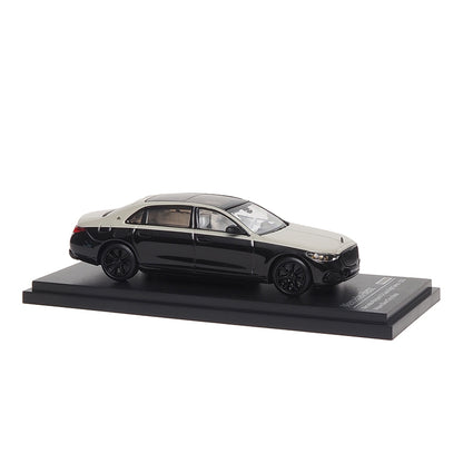 Mô hình xe ARbox(Almost Real) 1:64 Mercedes-Maybach S-Class Dark Night Series 2023 Model Haosha Silver/Agate Black - 620150001