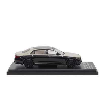 Mô hình xe ARbox(Almost Real) 1:64 Mercedes-Maybach S-Class Dark Night Series 2023 Model Haosha Silver/Agate Black - 620150001