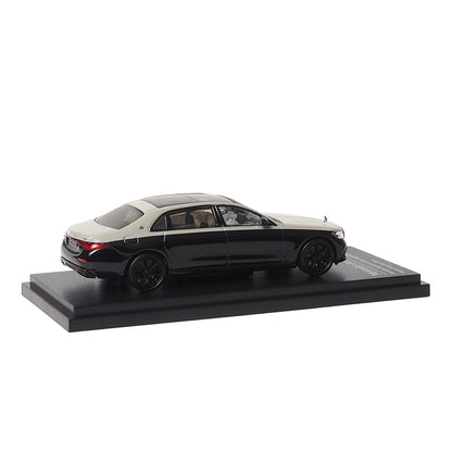 Mô hình xe ARbox(Almost Real) 1:64 Mercedes-Maybach S-Class Dark Night Series 2023 Model Haosha Silver/Agate Black - 620150001
