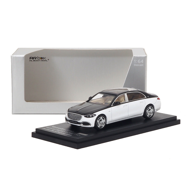 Mô hình xe ARbox(Almost Real) 1:64 Mercedes-Maybach S-Class 2021 Obsidian Black/Diamond White - 620121001