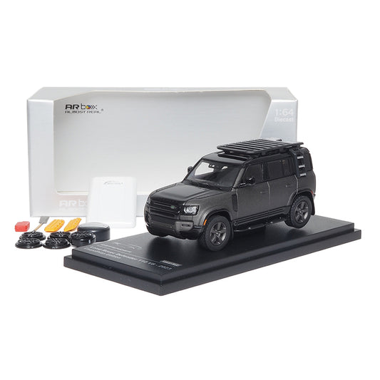 Mô hình xe ARbox(Almost Real) 1:64 Land Rover Defender 110 2023 Matte Grey Commemorative Edition - 610816001