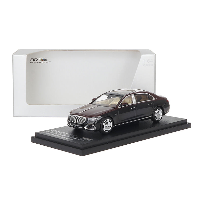 Mô hình xe ARbox(Almost Real) 1:64 Mercedes-Maybach S-Class 2021 Tourmaline Red/Obsidian Black - 620123001