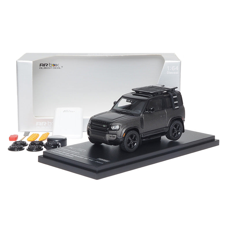 Mô hình xe ARbox(Almost Real) 1:64 Land Rover Defender 90 2023 Matte Grey Commemorative Edition - 610716001