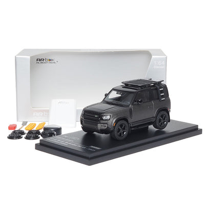 Mô hình xe ARbox(Almost Real) 1:64 Land Rover Defender 90 2023 Matte Grey Commemorative Edition - 610716001