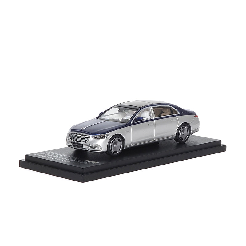 Mô hình xe ARbox(Almost Real) 1:64 Mercedes-Maybach S-Class 2021 Nautical Blue/Cirrus Silver - 620125001
