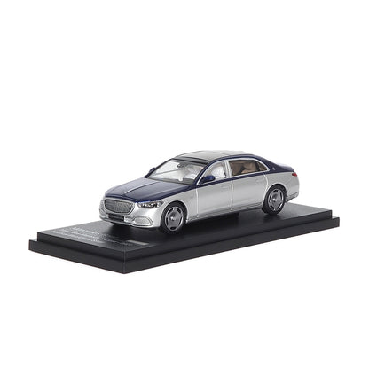 Mô hình xe ARbox(Almost Real) 1:64 Mercedes-Maybach S-Class 2021 Nautical Blue/Cirrus Silver - 620125001
