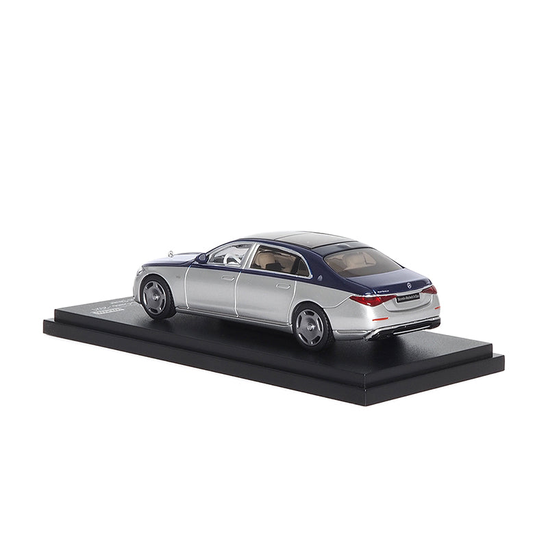 Mô hình xe ARbox(Almost Real) 1:64 Mercedes-Maybach S-Class 2021 Nautical Blue/Cirrus Silver - 620125001