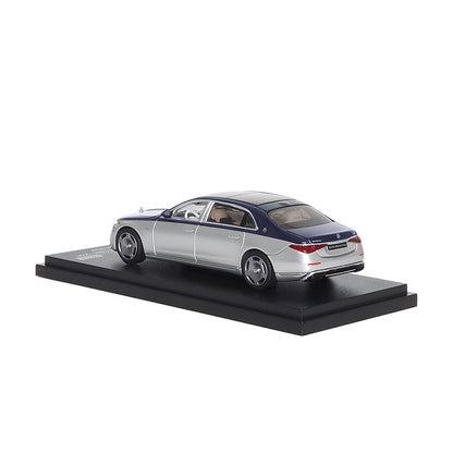 Mô hình xe ARbox(Almost Real) 1:64 Mercedes-Maybach S-Class 2021 Nautical Blue/Cirrus Silver - 620125001