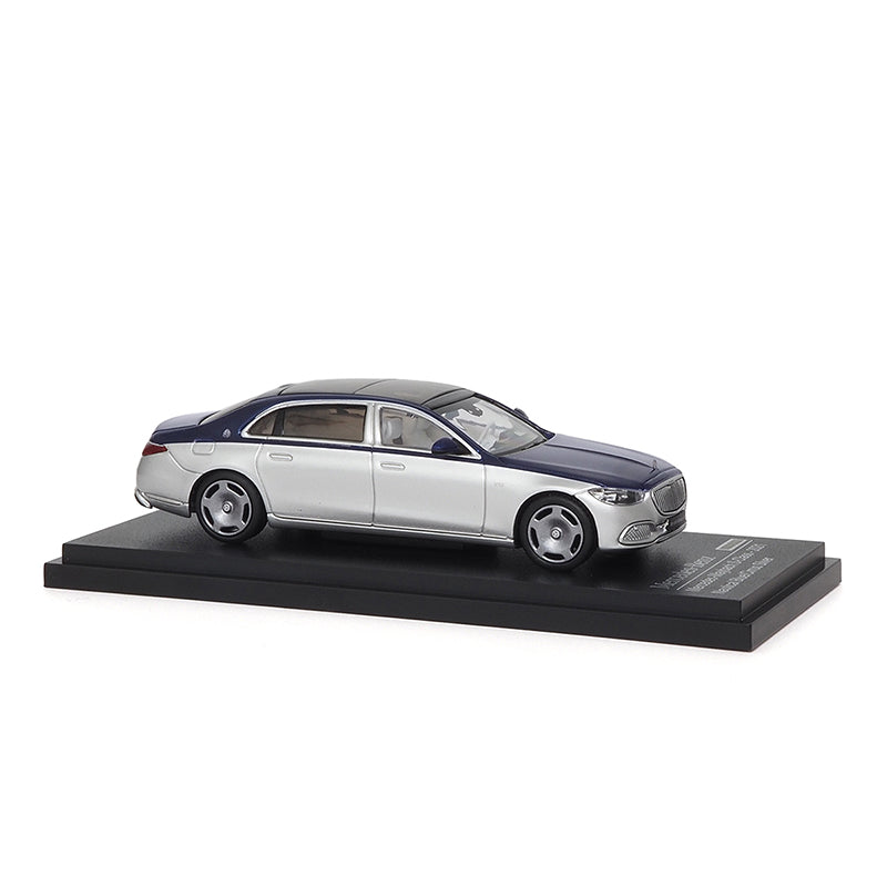 Mô hình xe ARbox(Almost Real) 1:64 Mercedes-Maybach S-Class 2021 Nautical Blue/Cirrus Silver - 620125001