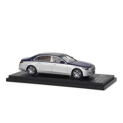 Mô hình xe ARbox(Almost Real) 1:64 Mercedes-Maybach S-Class 2021 Nautical Blue/Cirrus Silver - 620125001
