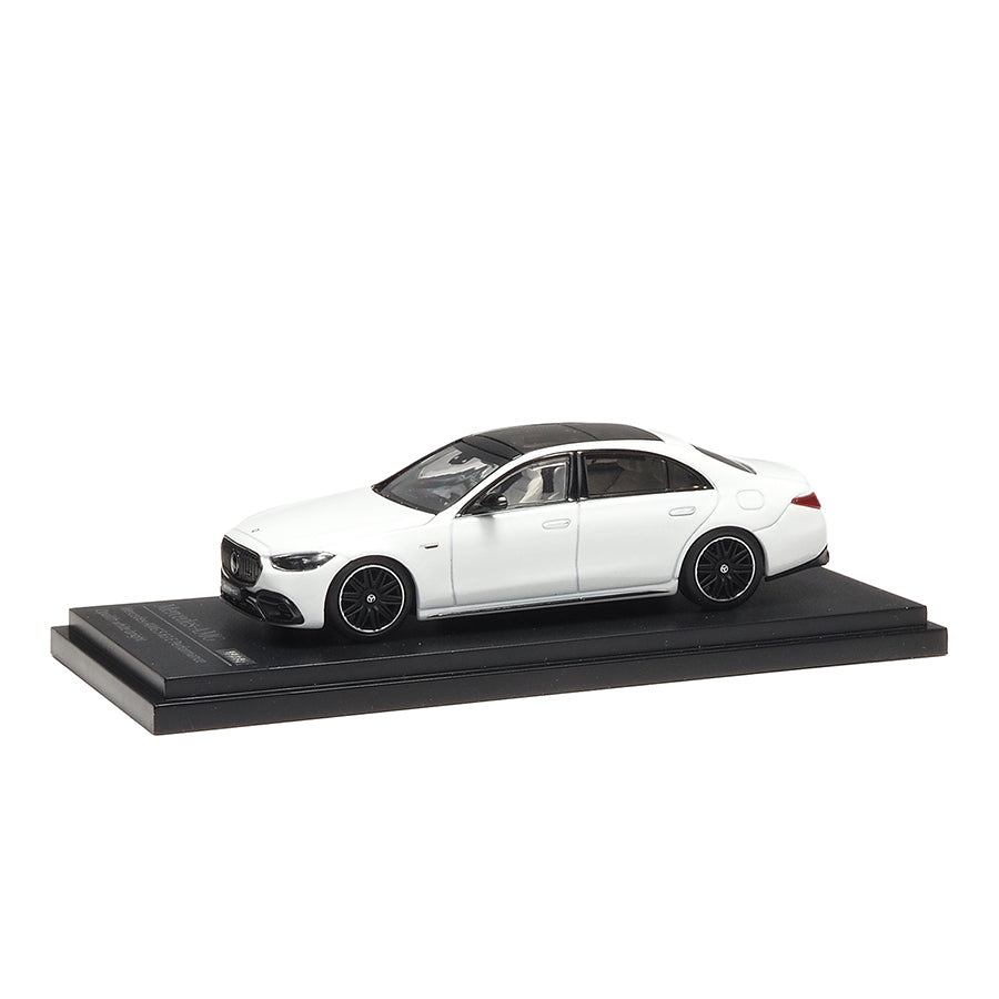 Mô hình xe ARbox(Almost Real) 1:64 Mercedes-AMG S 63 E Performance 2023 Bright Mother-of-Pearl White  - 620103001