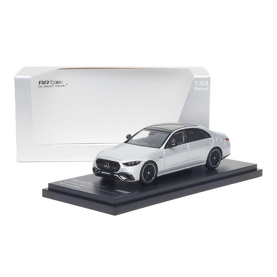 Mô hình xe ARbox(Almost Real) 1:64 Mercedes-AMG S 63 E Performance 2023 Space Silver  - 620102001