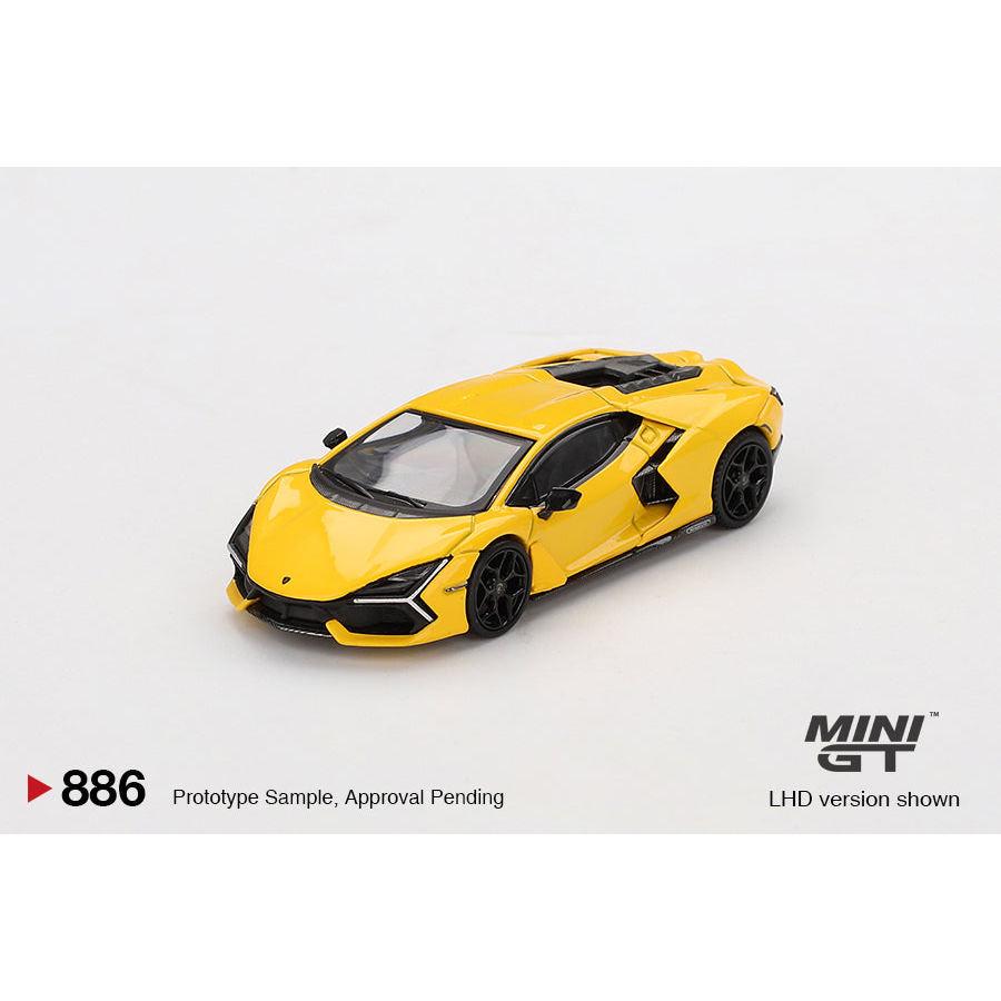 [HÀNG CÓ SẴN] Mocus Mô hình xe Mini GT 1:64 Lamborghini Revuelto Giallo 886