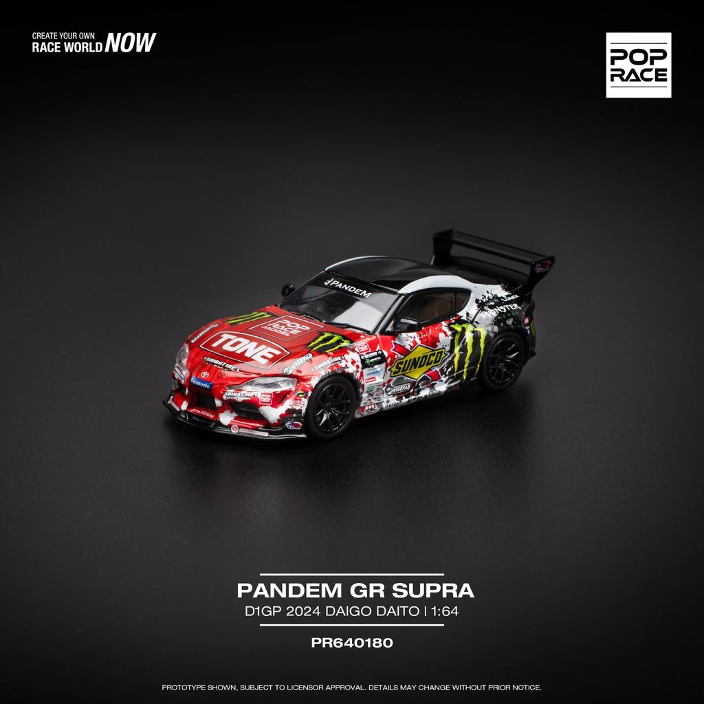 [HÀNG CÓ SẴN] Mô hình xe POPRACE 1:64 PANDEM GR SUPRA D1GP 2024 DAIGO SAITO PR640180