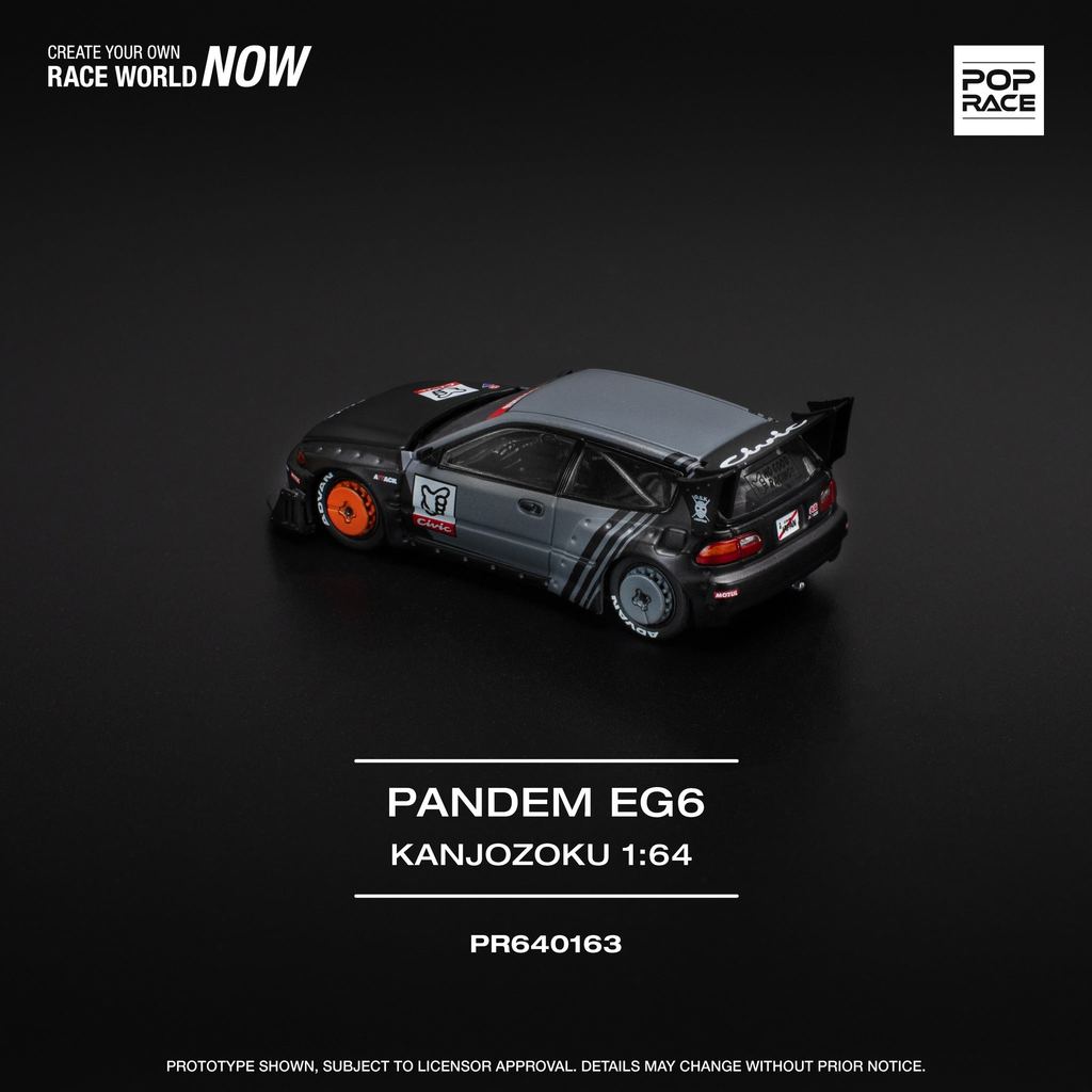 [HÀNG CÓ SẴN] Mô hình xe POPRACE 1:64 PANDEM CIVIC EG6 "KANJOZOKU" PR640163