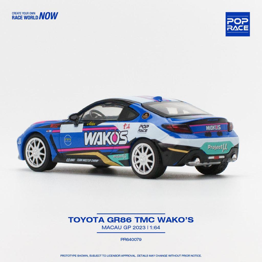 [HÀNG CÓ SẴN] Mô hình xe POPRACE 1:64 TMC WAKOS GR 86 MACAU GP 2023 PR640079
