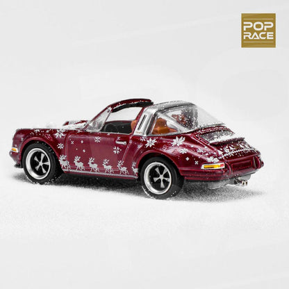[HÀNG CÓ SẴN] Mô hình xe POPRACE 1:64 SINGER TARGA CHRISTMAS EDITION 2023 RED PR640083