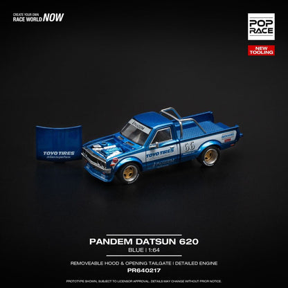 [HÀNG CÓ SẴN] Mô hình xe POPRACE 1:64 PANDEM DATSUN 620 BLUE PR640217