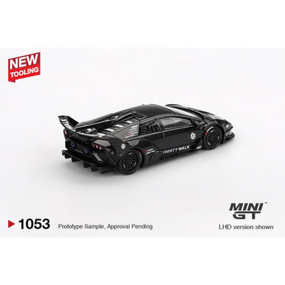 [HÀNG CÓ SẴN] Mocus Mô hình xe Mini GT 1:64 Lamborghini LB-Silhouette WORKS MURCIELAGO GT Evo Black 1053