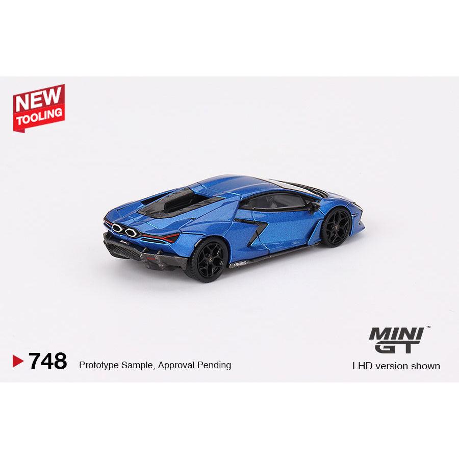 [HÀNG CÓ SẴN] Mocus Mô hình xe Mini GT 1:64 Lamborghini Revuelto Blu Eleos 748