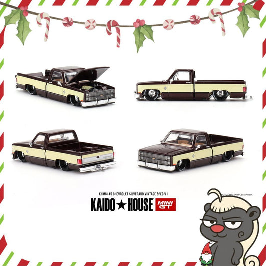 [HÀNG CÓ SẴN] Mô hình xe KAIDO HOUSE 1:64 CHEVROLET SILVERADO VINTAGE SPEC V1 KHMG145