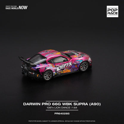 [HÀNG CÓ SẴN] Mô hình xe POPRACE 1:64 DARWIN PRO 66G WBK SUPRA (A90) 1087X LION DANCE PR640285