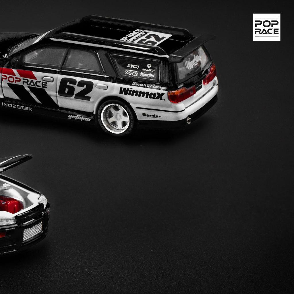 [HÀNG CÓ SẴN] Mô hình xe POPRACE 1:64 NISSAN STAGEA SIM0N'S GARAGE 62 - BLACK PR640211