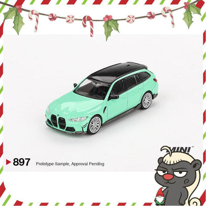 [HÀNG CÓ SẴN] Mocus Mô hình xe Mini GT 1:64 BMW M3 M Performance Touring Mint Green 897