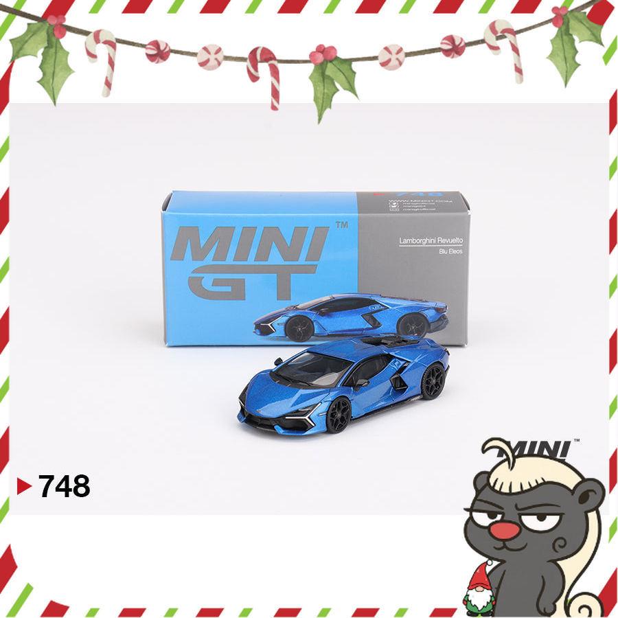 [HÀNG CÓ SẴN] Mocus Mô hình xe Mini GT 1:64 Lamborghini Revuelto Blu Eleos 748