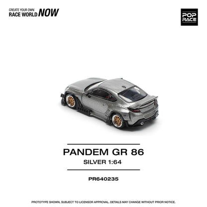 [HÀNG CÓ SẴN] Mô hình xe POPRACE 1:64 PANDEM GR86 - SILVER PR640235