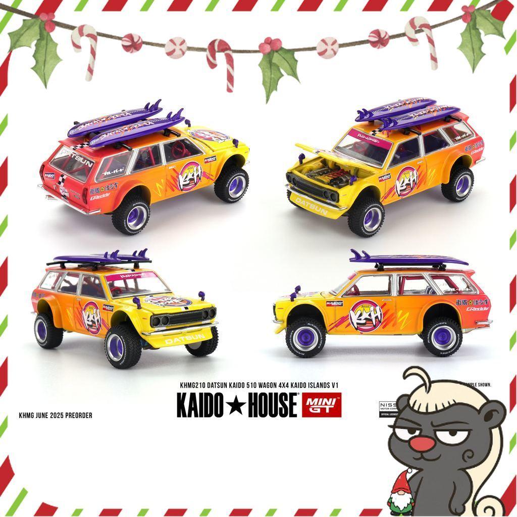 [HÀNG CÓ SẴN] Mô hình xe KAIDO HOUSE 1:64 Datsun KAIDO 510 Wagon 4x4 Kaido ISLANDS V1 KHMG210
