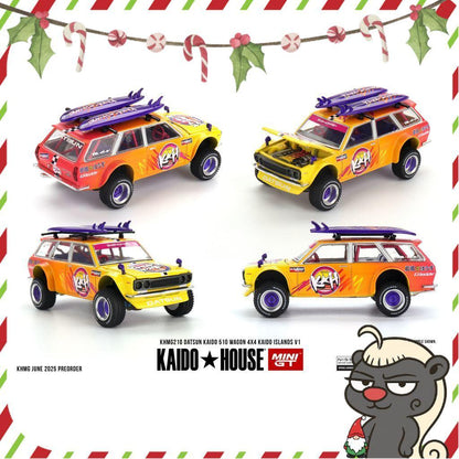 [HÀNG CÓ SẴN] Mô hình xe KAIDO HOUSE 1:64 Datsun KAIDO 510 Wagon 4x4 Kaido ISLANDS V1 KHMG210