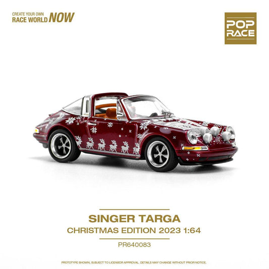 [HÀNG CÓ SẴN] Mô hình xe POPRACE 1:64 SINGER TARGA CHRISTMAS EDITION 2023 RED PR640083