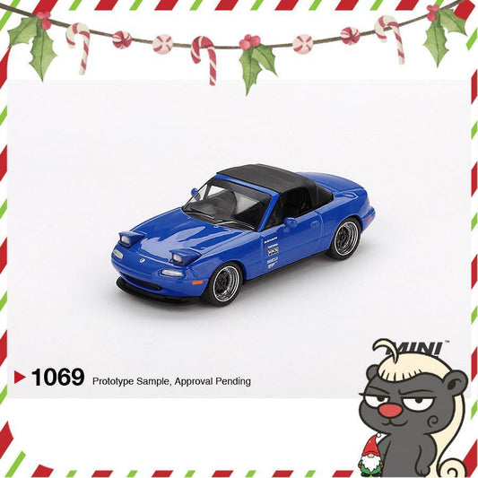 [HÀNG CÓ SẴN] Mocus Mô hình xe Mini GT 1:64 Mazda Miata MX-5 (NA) Tuned Dark Blue 1069