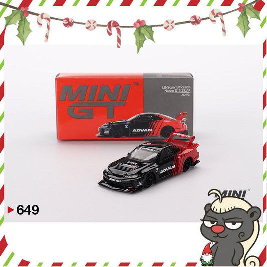 [HÀNG CÓ SẴN] Mocus Mô hình xe Mini GT 1:64 Nissan LB-Super Silhouette S15 SILVIA ADVAN RHD only 649