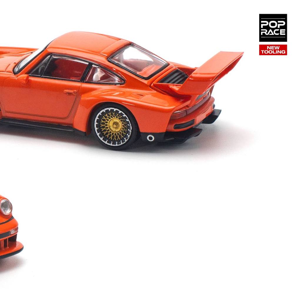 [HÀNG CÓ SẴN] Mô hình xe POPRACE 1:64 SINGER DLS TURBO (TRACK) ORANGE PR640131