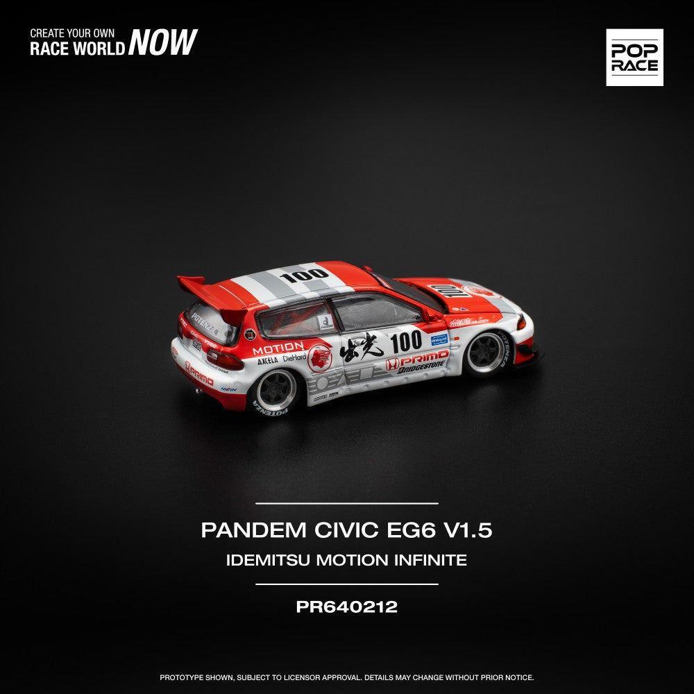 [HÀNG CÓ SẴN] Mô hình xe POPRACE 1:64 PANDEM CIVIC EG6 v1.5 IDEMITSU MOTION INFINITE PR640212
