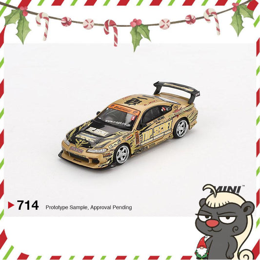 [HÀNG CÓ SẴN] Mocus Mô hình xe Mini GT 1:64 Nissan Silvia (S15) Top Secret D1GP 714