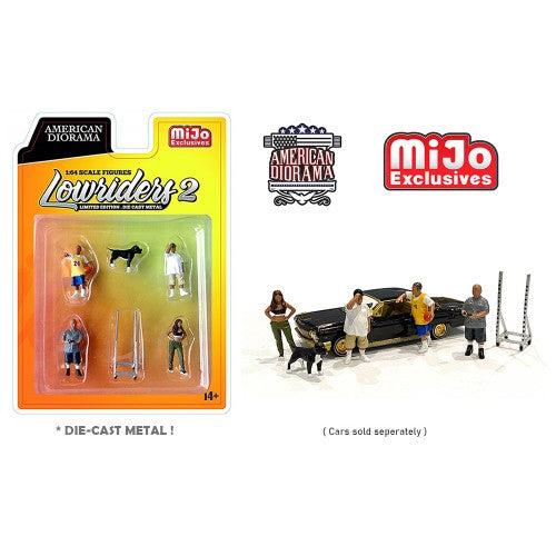 Mô hình American Diorama 1:64 AD-76461MJ 1:64 Limited Edition Die Cast Figure Set - Lowriders 2 - AD-76461MJ