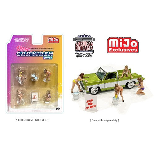 Mô hình American Diorama 1:64 AD-76465MJ 1:64 Limited Edition Die Cast Figure Set - Bikini Car Wash Girls - AD-76465MJ
