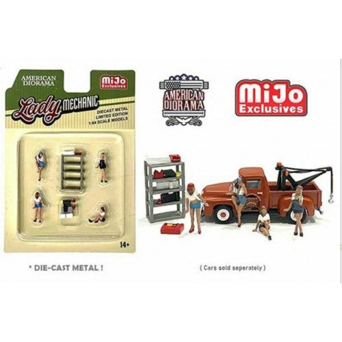 Mô hình American Diorama 1:64 AD-76484MJ 1:64 Limited Edition Die Cast Figure Set - Lady Mechanic - AD-76484MJ