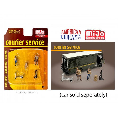 Mô hình American Diorama 1:64 AD-76495MJ 1:64 Limited Edition Die Cast Figure Set - Courier Service - AD-76495MJ