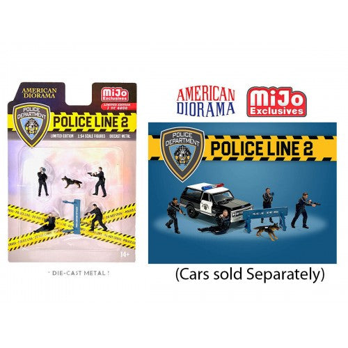 Mô hình American Diorama 1:64 AD-76497MJ 1:64 Limited Edition Die Cast Figure Set - Police Line 2 - AD-76497MJ