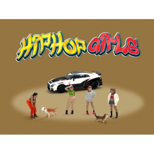 Mô hình American Diorama 1:64 AD-76505MJ 1:64 Limited Edition Die Cast Figure Set - Hip Hop Girls - AD-76505MJ