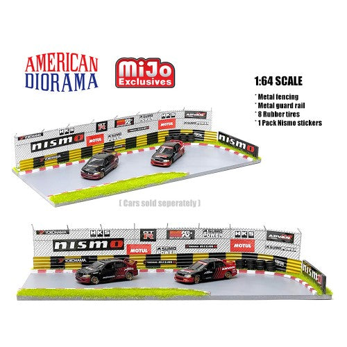 Mô hình American Diorama 1:64 AD-76532MJ 1:64 Racetrack Diorama (AutoWorld Licensed Advan Yokohama stickers pack included) - AD-76532MJ