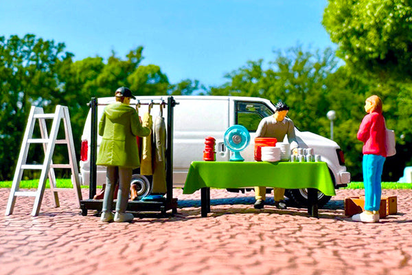 Mô hình xe Tomyca Limited Vintage TLV 1:64 64 #CarSnap 15a Crepe Shop (Subaru Sambar Dias Classic Mobile Sales Vehicle Included) | Geocolle